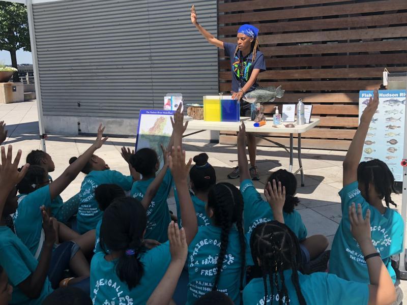 Educating summer campers about brackish water in the Hudson River’s estuary.