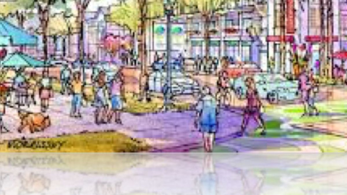 illustration of a small town in Florida called Cathedral District