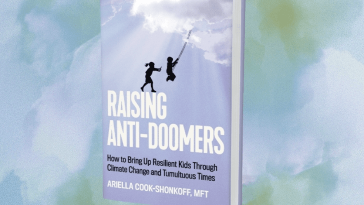 Book cover for "Raising Anti-Doomers"