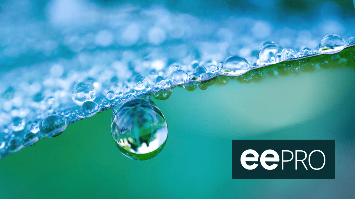 A close up of a water droplet