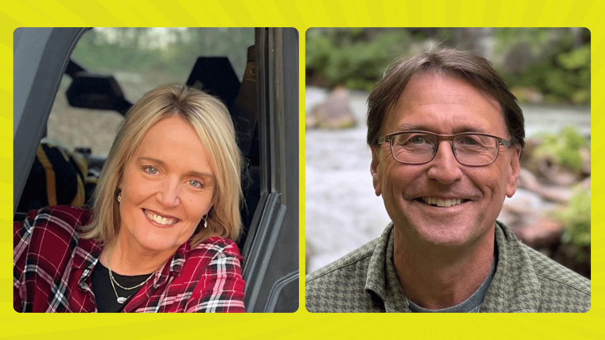 Headshots of Margie Vandeven and Roger Stills