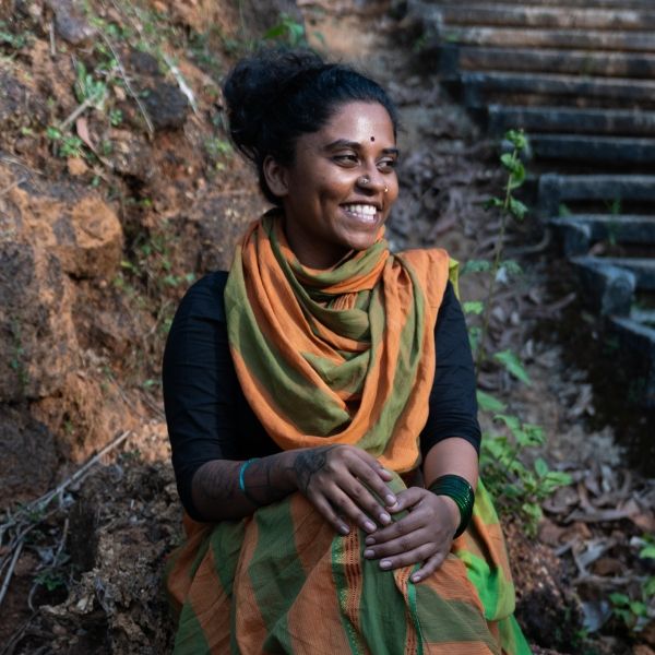 Anjali Pujari sitting smiling