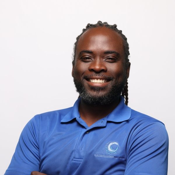 Man in a blue polo shirt