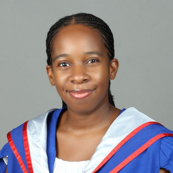 Woman in red, white, and blue