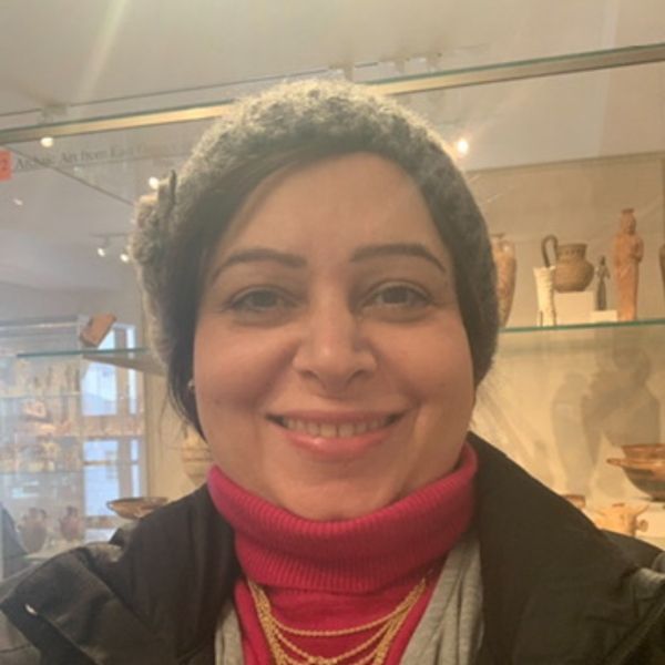 Zahra bundled up in winter clothes