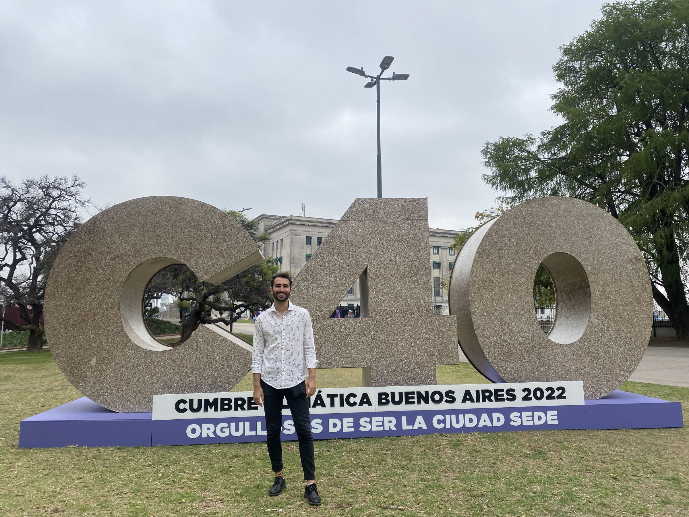 Tomás at the C40 climate summit in Buenos Aires. Credit: Consciente Colectivo. 