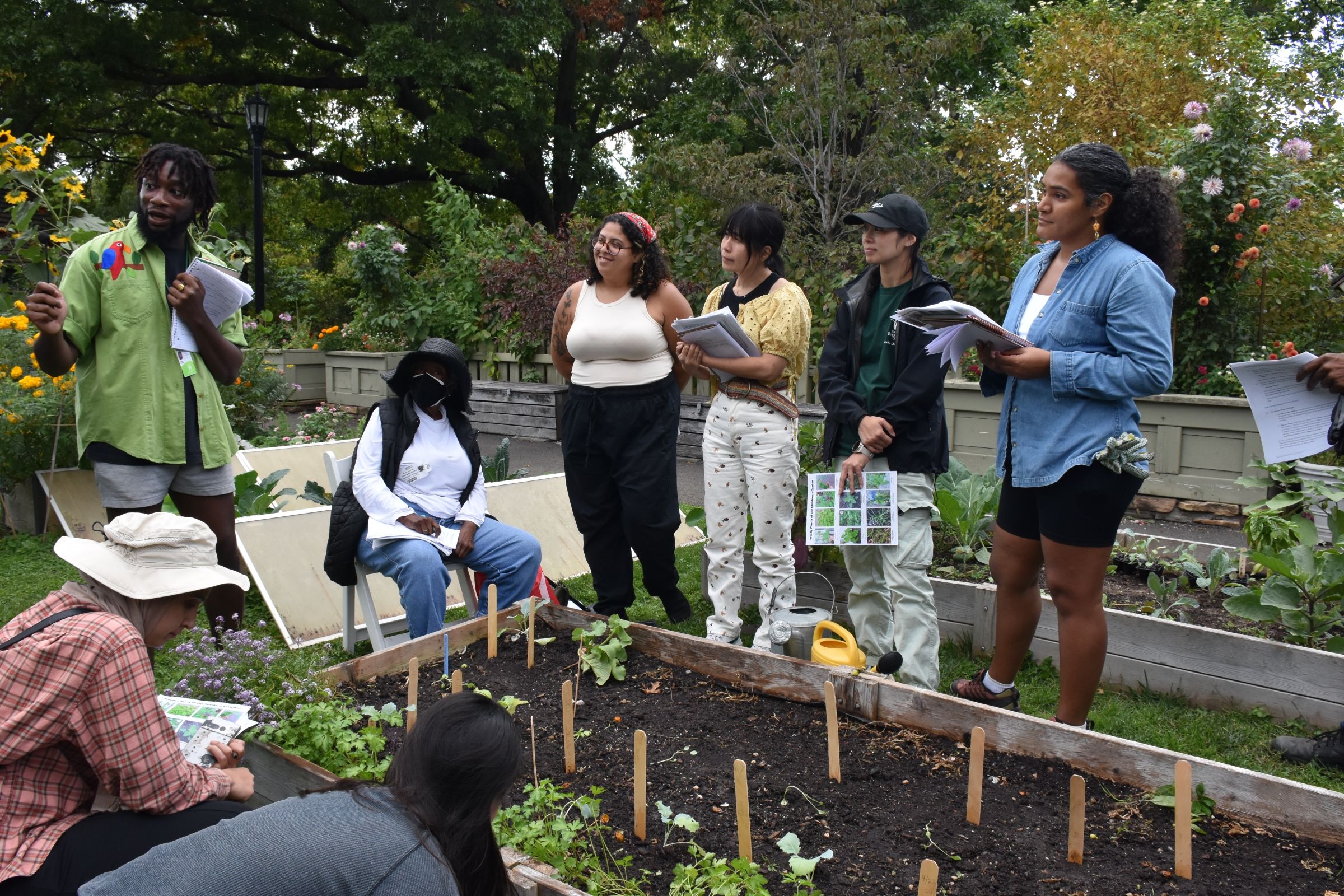 EE 30 Under 30 Awardee Jibreel teaching an agriculture lesson.