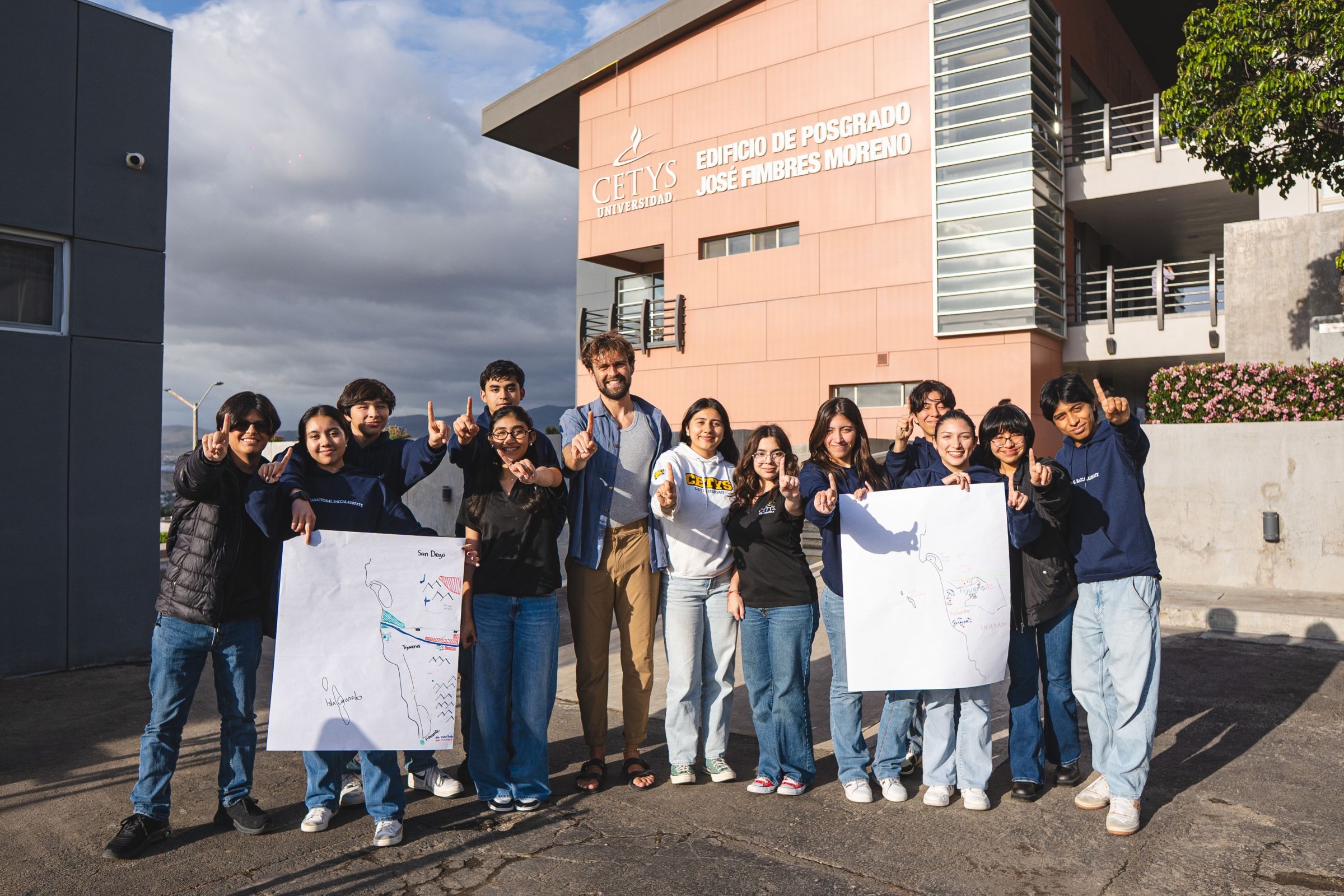 EE 30 Under 30 Awardee Joe with the class of IB students he worked with at CETYS University, Tijuana
