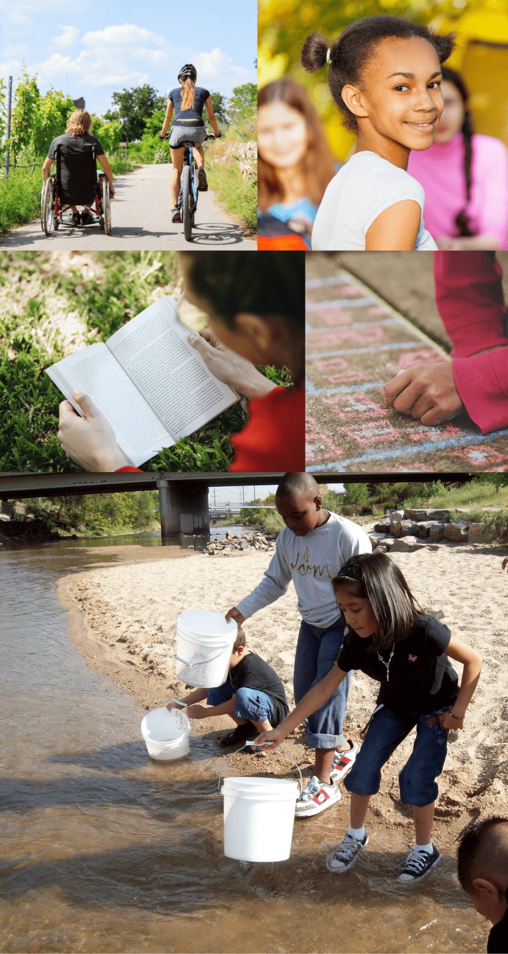Collage of outdoor activities